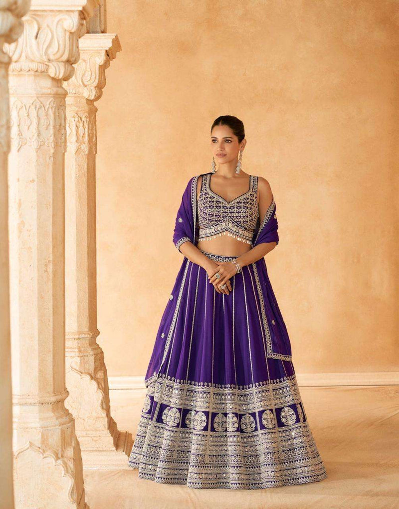 Sayuri Designer Nazakat Georgette Embroidered Designer Wedding Wear Lehenga Collection