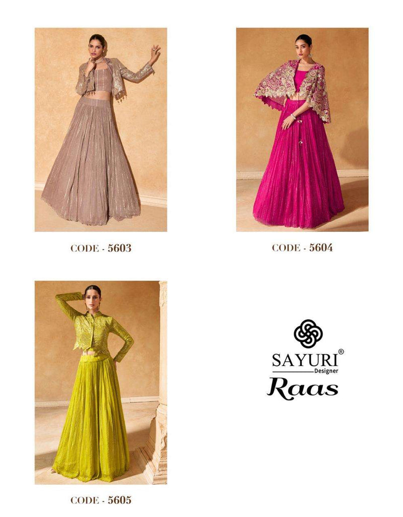 Sayuri Designer Raas Viscose Jacquard Wedding Wear Designer Dress