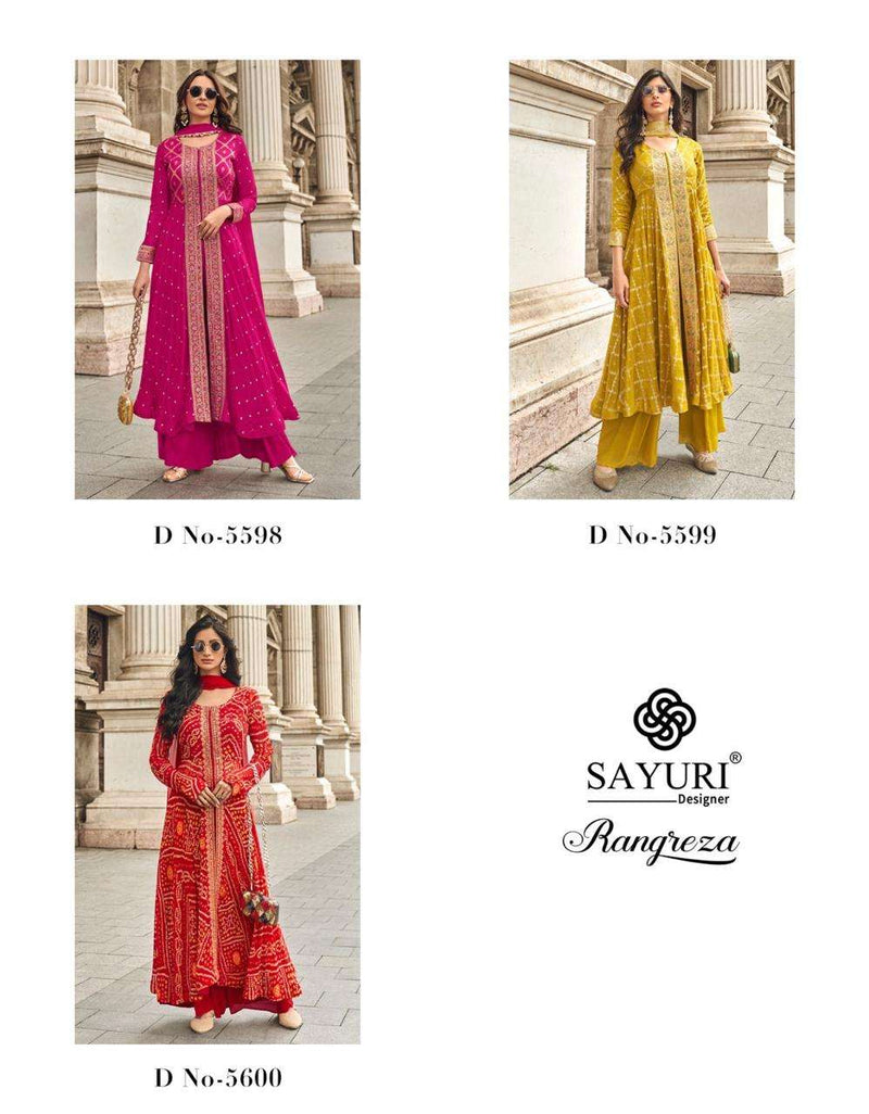 Sayuri Designer Rangreza Georgette Wedding Wear Dress Collection