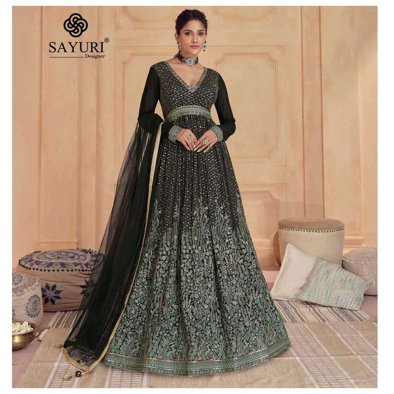 Sayuri Designer Sajdaa Georgette Embroidered Designer Wedding Wear Suit