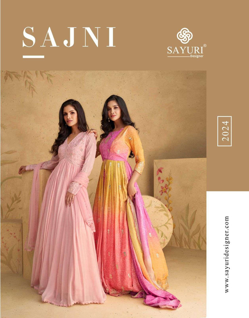 Sayuri Designer Sajni Georgette Heavy Designer Weading Wear Stiched Dress