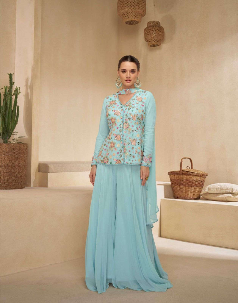 Sayuri Designer Sitara Gerogette Embroidered Heavy Designer Suit Collection