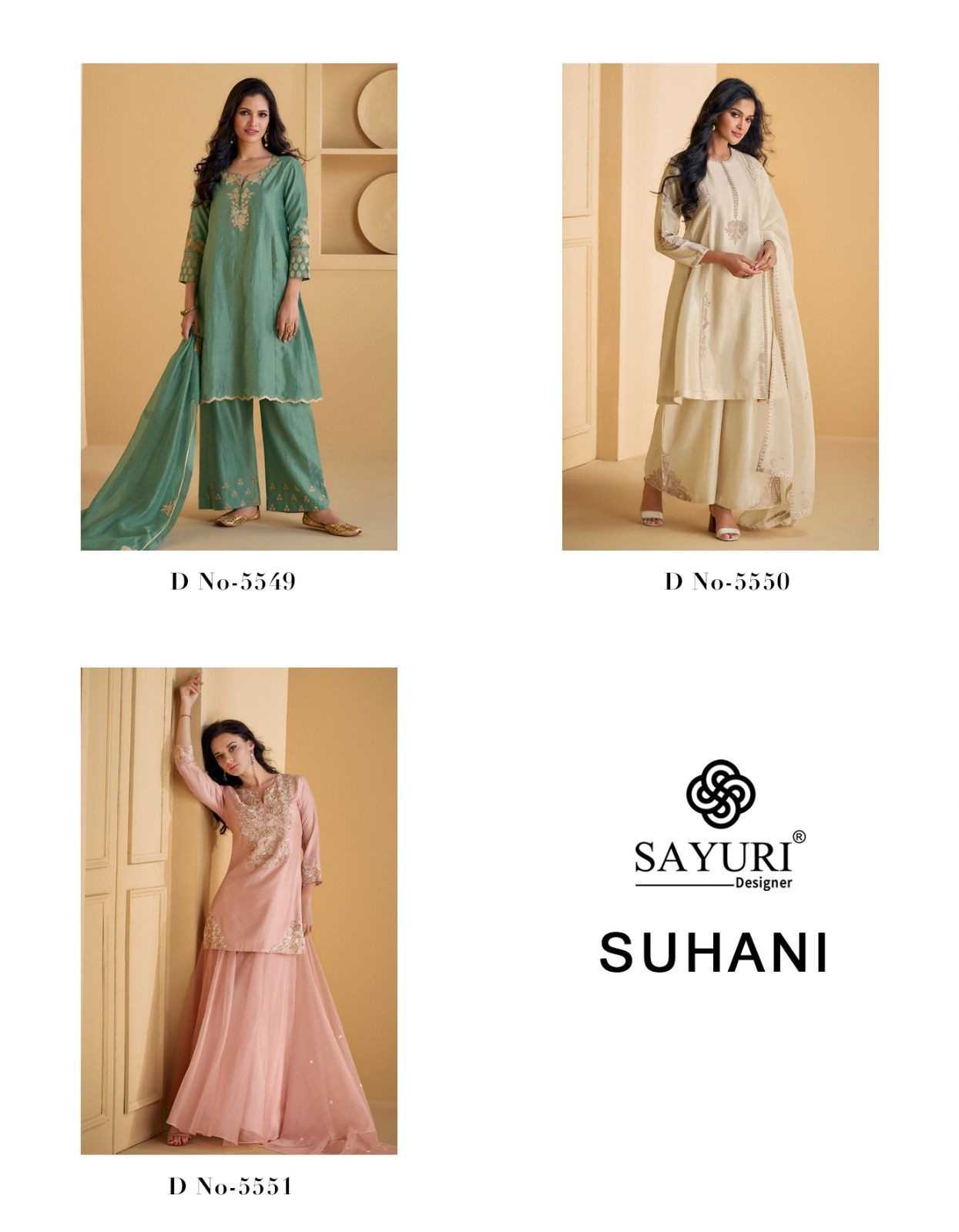 Sayuri Designer Suhani Si̇lk Festival Wear Kurti Bottom Organza Dupatta Set