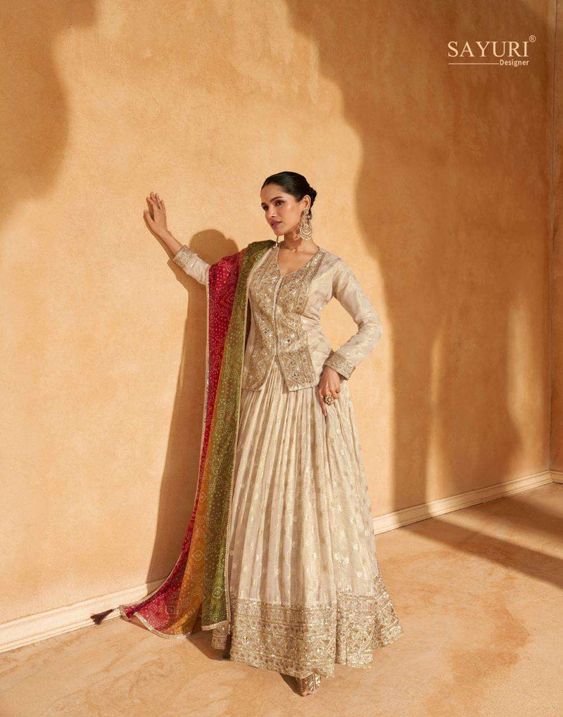 Sayuri Designer Toran Viscose Jacquard Wedding Wear Dress Collection