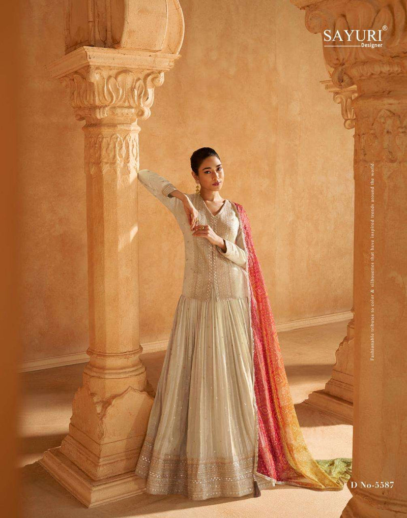 Sayuri Designer Toran Viscose Jacquard Wedding Wear Dress Collection