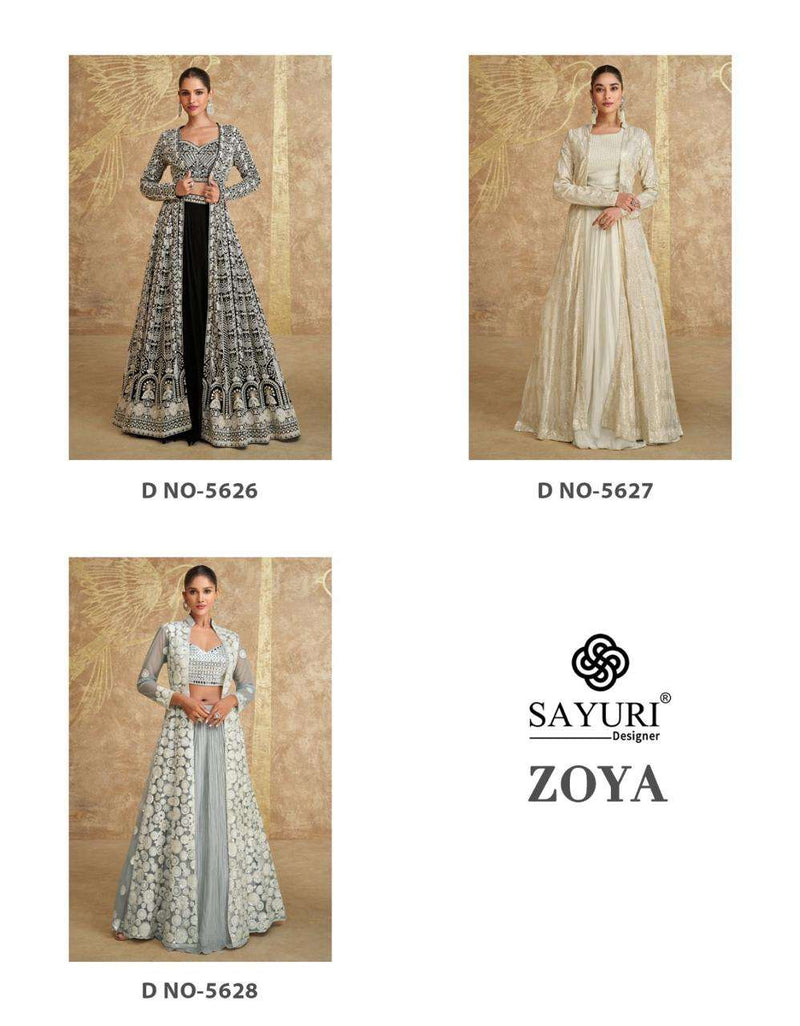 Sayuri Designer Zoya Georgette Embroidered Wedding Wear Dress Collection