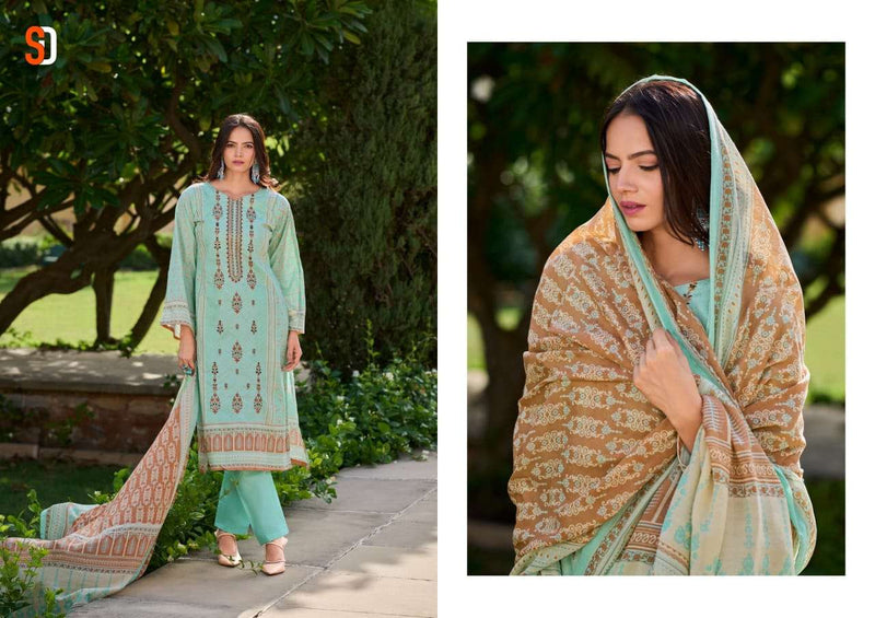 Shraddha Designer Bin Saeed Lawn Collection Vol 11 Cotton Self Embroidery Casual Wear Suit