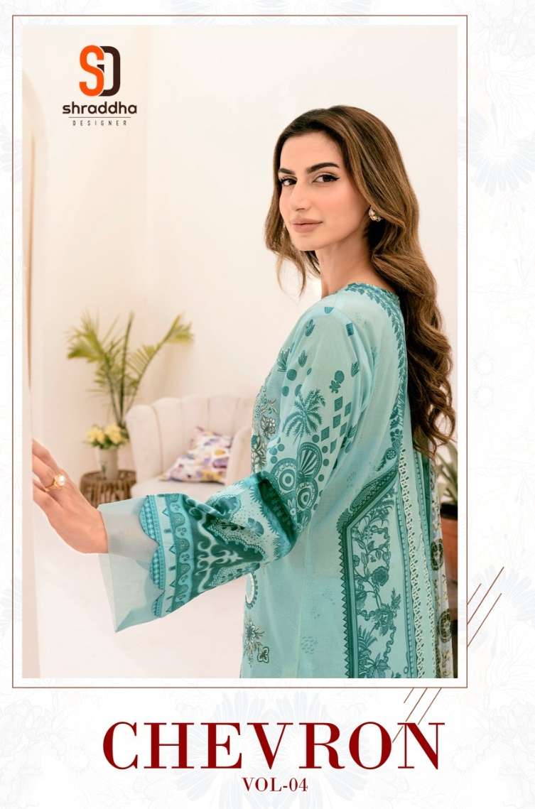 Shraddha Designer Chevron Vol 4 Cotton Self Embroidery Fancy Salwar Suit