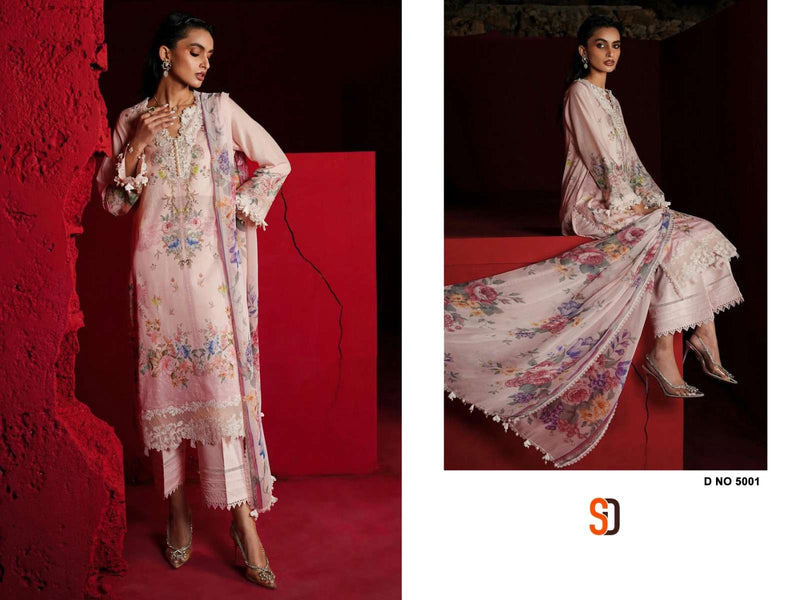 Shraddha Designer Sana Safinaz Vol 5 Lawn Cotton Semi Stitched Designer Salwar Kameez