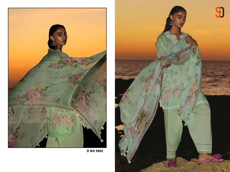 Shraddha Designer Sana Safinaz Vol 5 Lawn Cotton Semi Stitched Designer Salwar Kameez