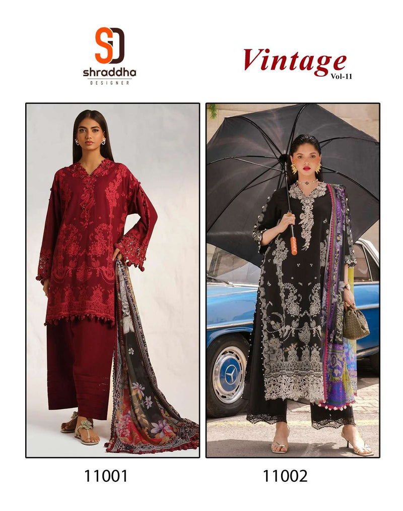 Shraddha Designer Vintage Vol 11 Lawn Cotton Semi Stitched Salwar Suit