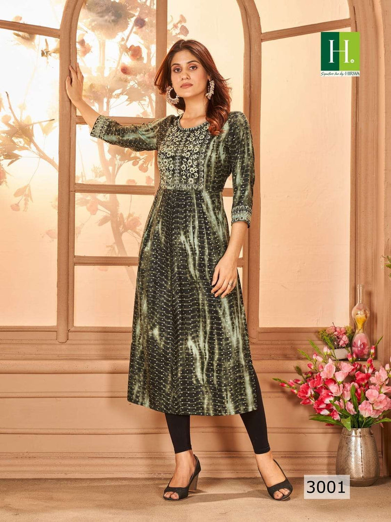 Shibori Vol 3 By Hirwa Festive Wear Fancy Nayra Cut Kurtis