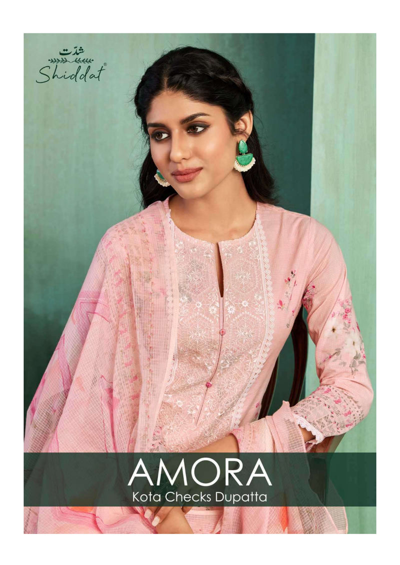 Shiddat Amora Cotton Digital Printed Organza Embroidery Fancy Salwar Kameez