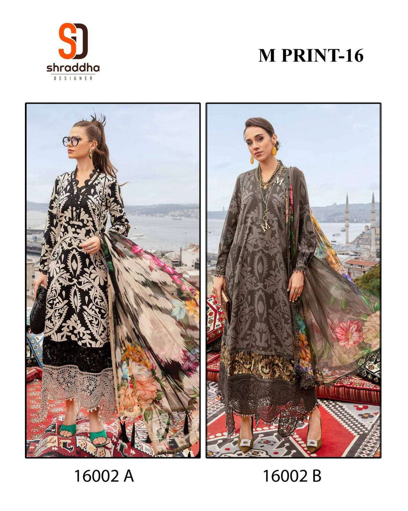 Shraddha Designer Hit Design M Print 16002 Ab Cotton Heavy Embroidery Suit