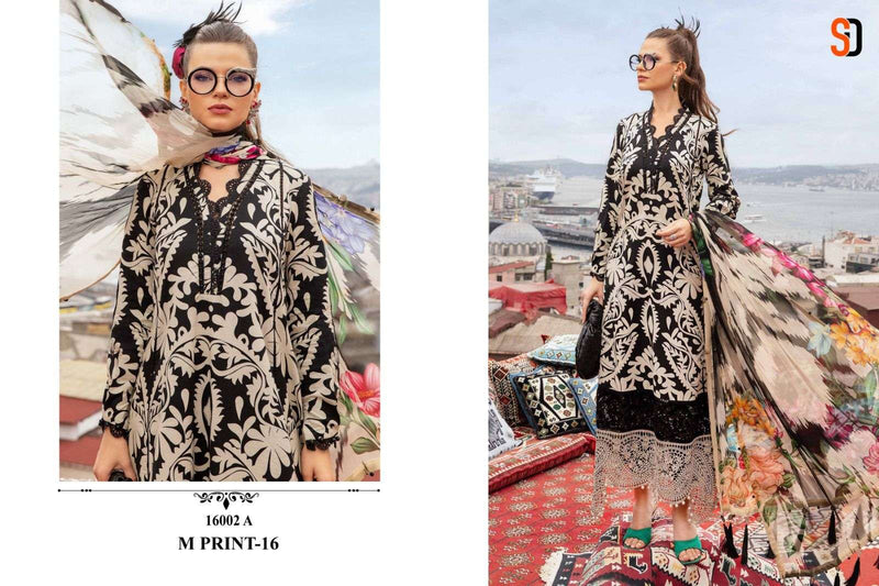 Shraddha Designer Hit Design M Print 16002 Ab Cotton Heavy Embroidery Suit