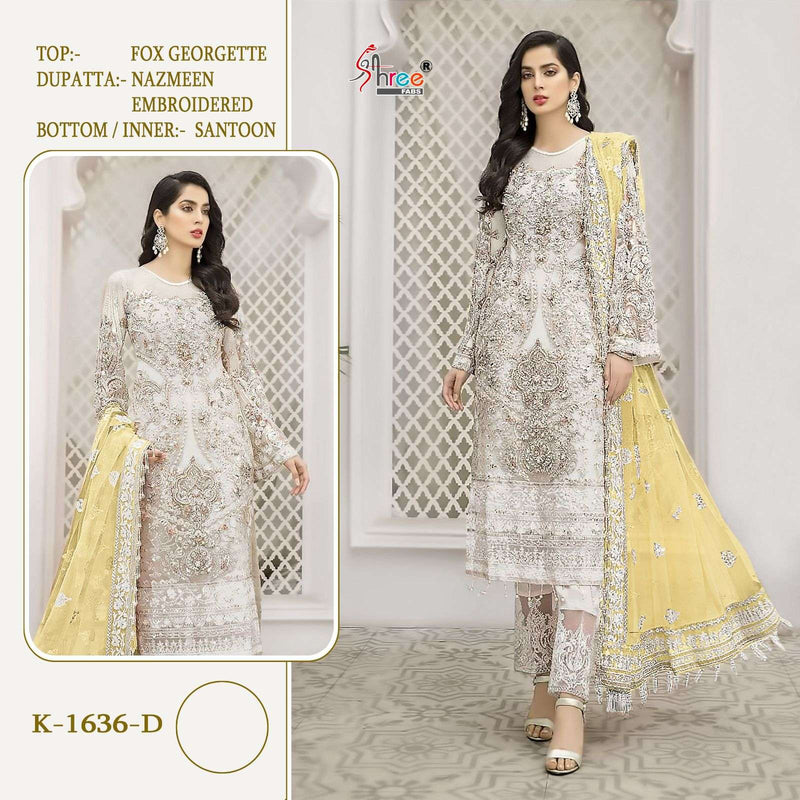 Shree Fab Design No K 1636 D Fox Geoegette Designer Party Wear Suit