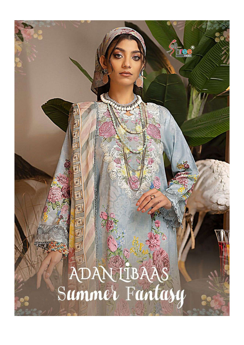 Shree Fabs Adan Libaas Fantasy Pure Cotton Embrodered Salwar Suit