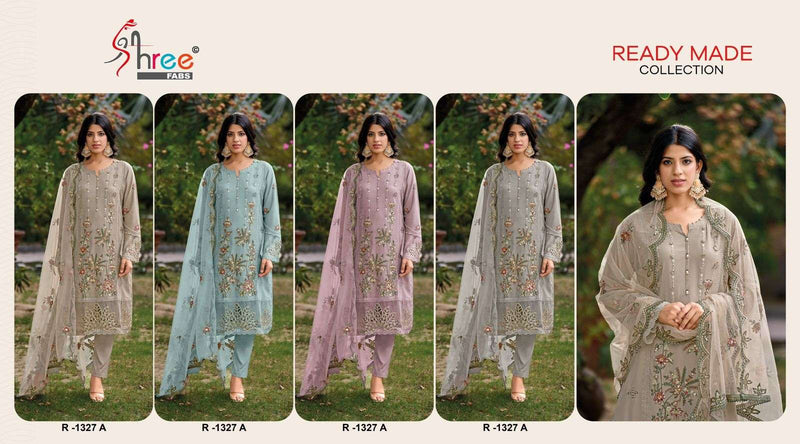 Shree Fab D No 1327 Cambric Cottan Lawn Pakistani Readymade Pret Kurti Combo Set