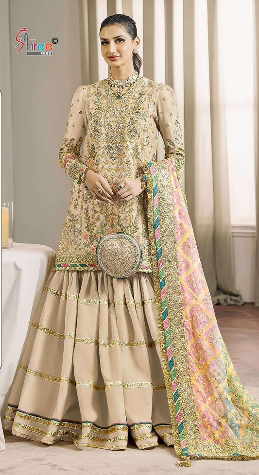 Shree Fabs Design No K 5044 Organza Heavy Embroidery Party Wear Suit