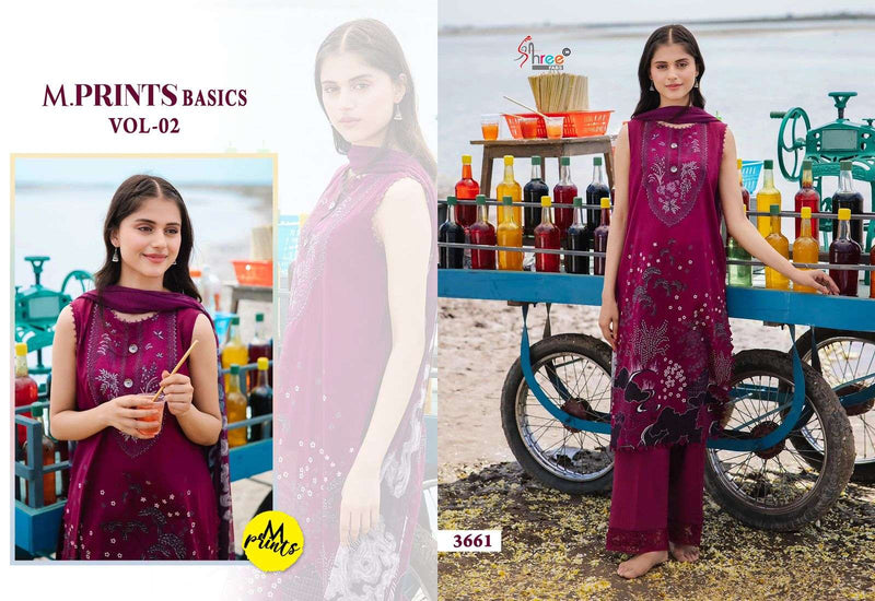 Shree Fabs M Prints Basics Vol 2 Cotton Embroidery Salwar Kameez