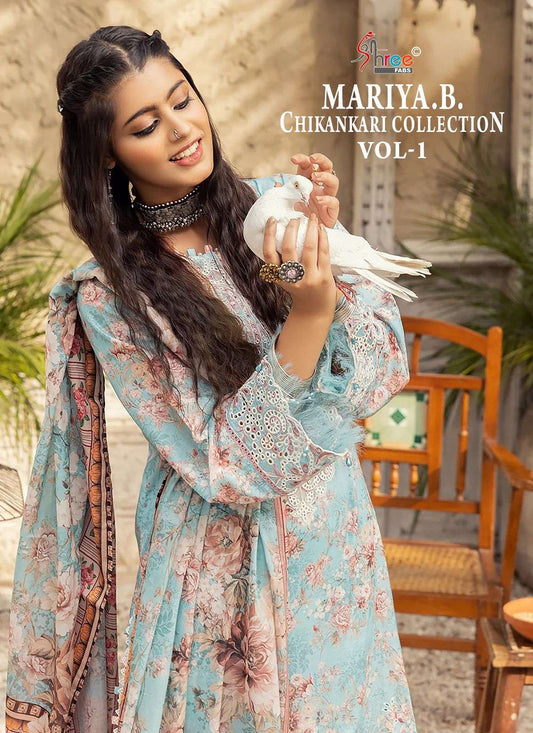 Shree Fabs Mariya B Chikankari Collection Vol 1 Cotton Embrodery Fancy Suit