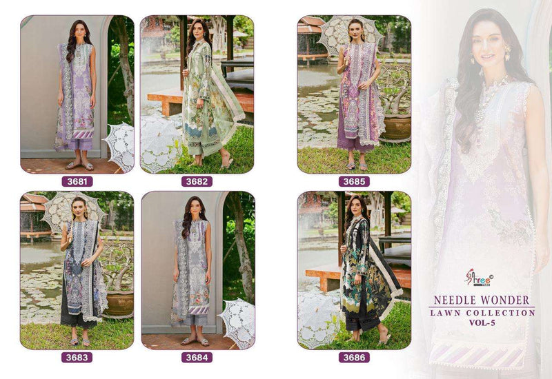 Shree Fab Needle Wonder Lawn Collection Vol 5 Cotton Suit