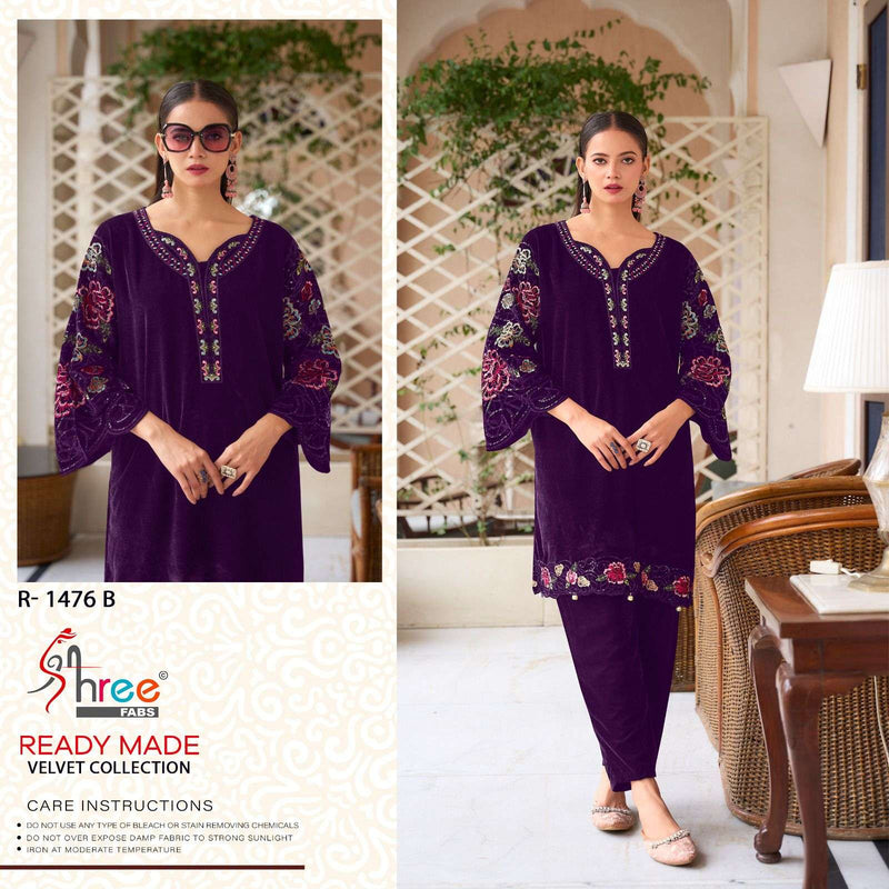 Shree Fabs R 1476 Velvet Fancy Party Wear Pret Suit