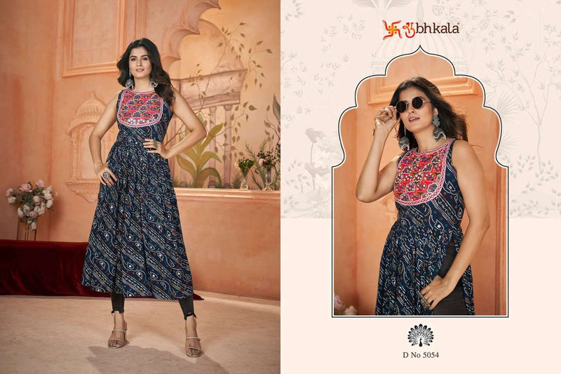 Shubhkala Flory Vol 49 Rayon Embroidered Work Navratri Festival Wear Lehenga