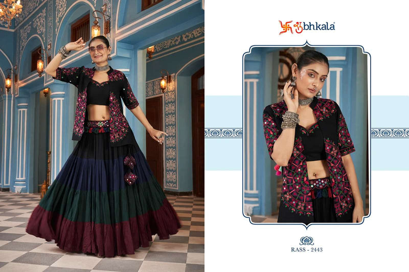 Shubhkala Raas Vol 15 Viscose Rayon Navratri Festiv Wear Fancy Lehenga Choli Jacket Collection