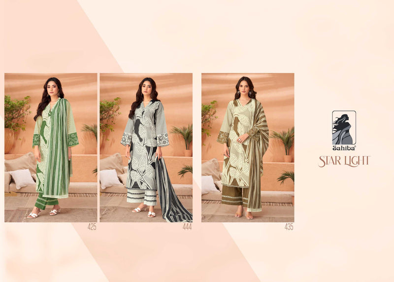 Sahiba Star Light Lawn Digital Print With Daman Embroidery Patti Heavy Salwar Suit