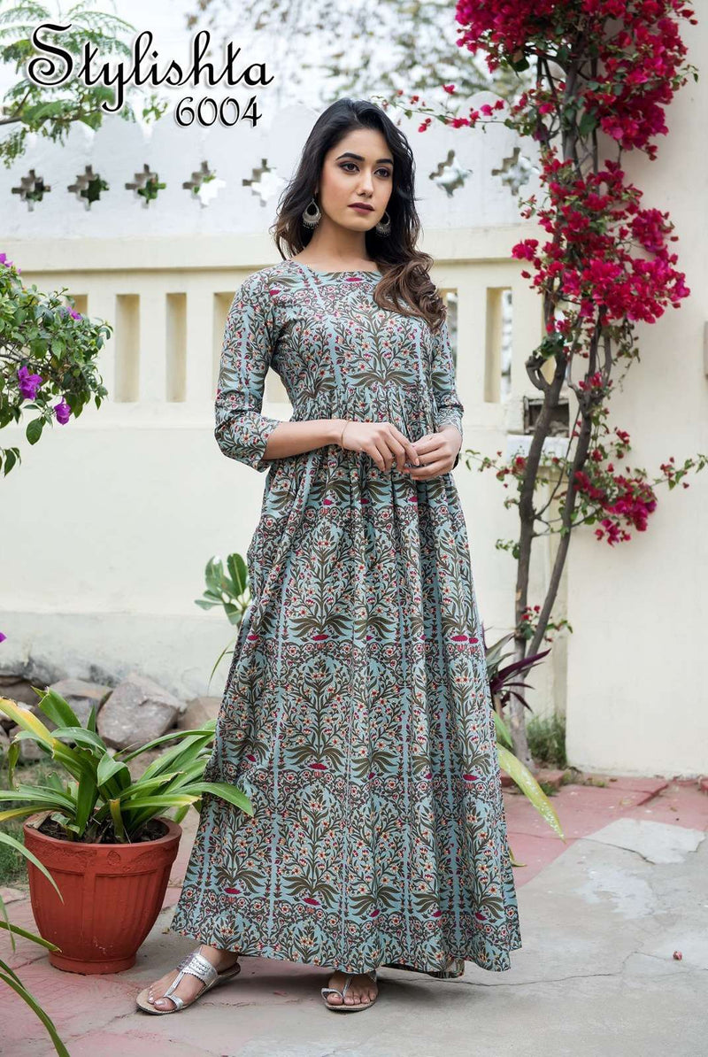 Stylishta Super Hit Design Vol 2 Pure Maslin Digital Print Long Daily Wear Gown