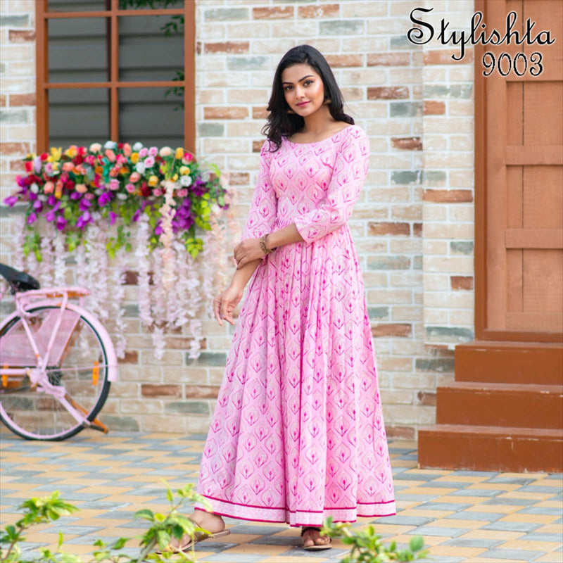 Stylishta Super Hit Design Vol 2  Pure Maslin Digital Print Long Daily Wear Gown