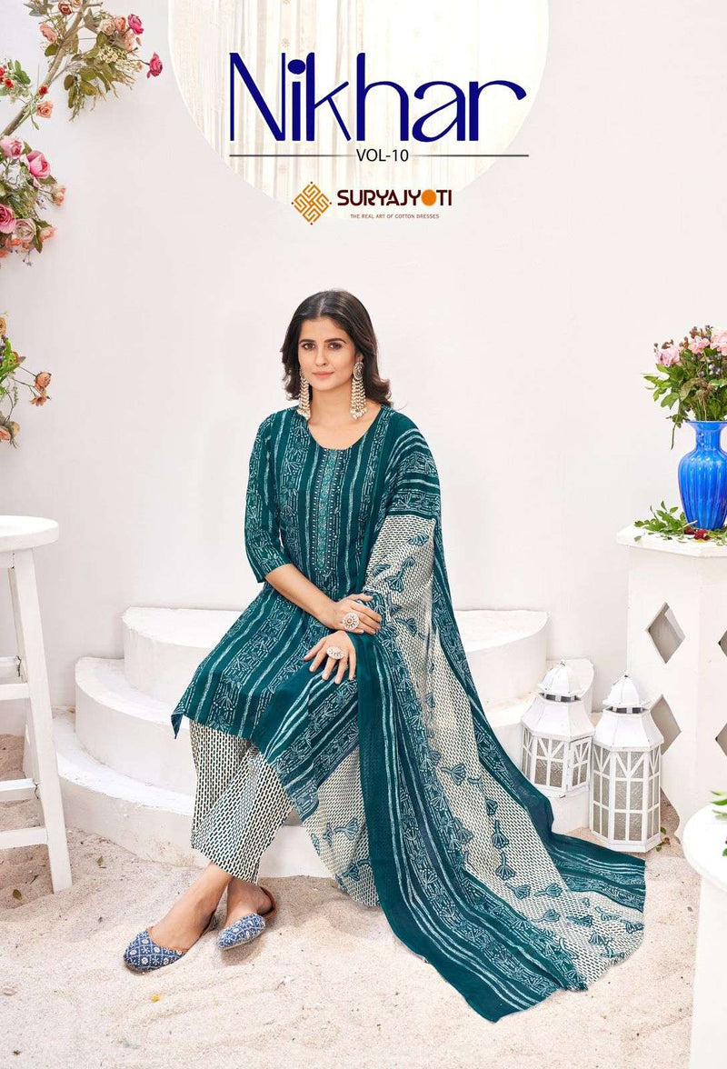 Suryajyoti Nikhaar Vol 10 Cotton Daily Wear Fancy Suit