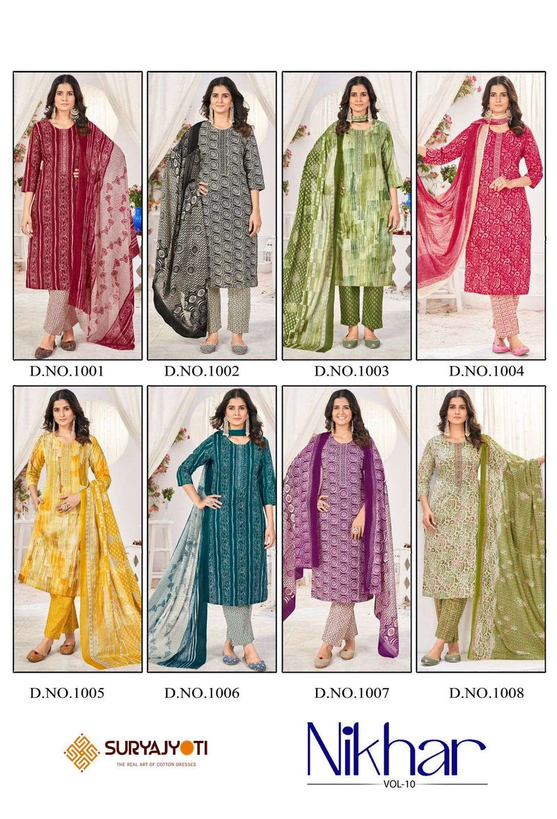 Suryajyoti Nikhaar Vol 10 Cotton Daily Wear Fancy Suit