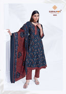 Suryajyoti Rashi Vol 5 Anarkali Special Readymade Cotton Suit Set