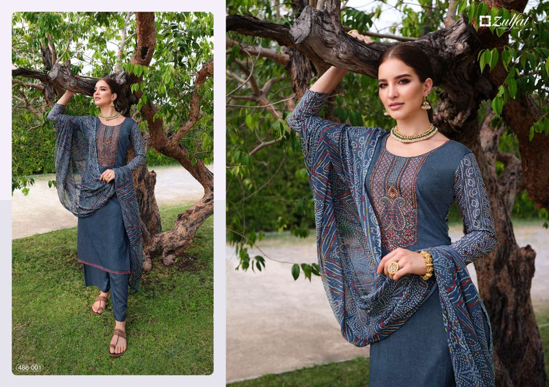 Taisha By Zulfat Designer Viscose Rayon Unstitched Salwar Kameez