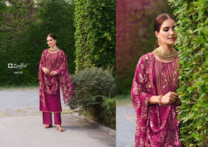 Taisha By Zulfat Designer Viscose Rayon Unstitched Salwar Kameez