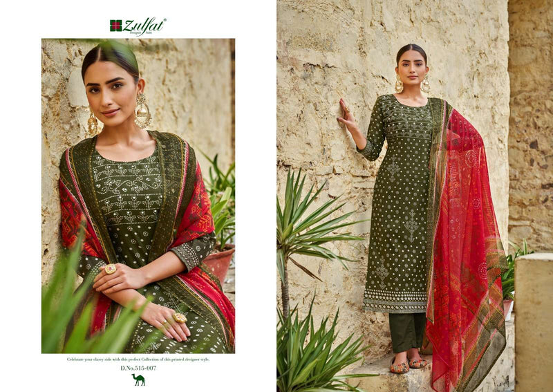 Zulfat Tamanna Vol 4 Pure Cotton Mirror Work Designer Salwar Kameez