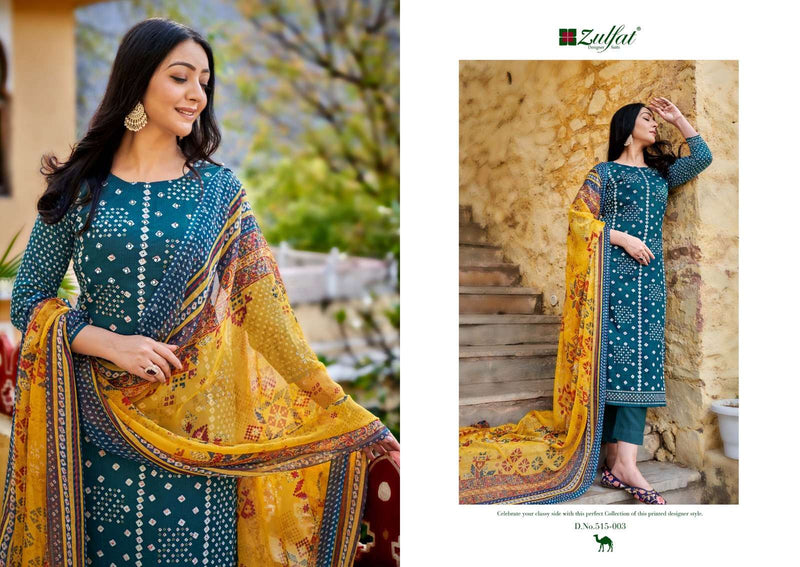 Zulfat Tamanna Vol 4 Pure Cotton Mirror Work Designer Salwar Kameez