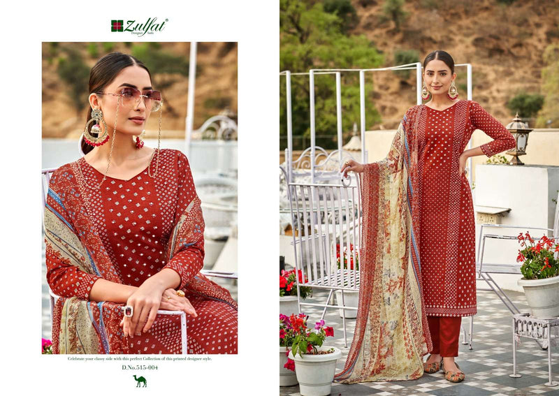 Zulfat Tamanna Vol 4 Pure Cotton Mirror Work Designer Salwar Kameez