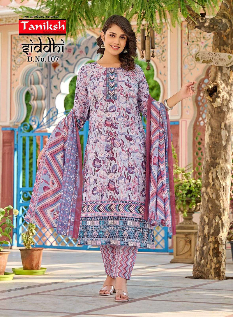 Taniksh Siddhi Cotton Digital Print Casual Wear Kurti Pant Dupatta Set