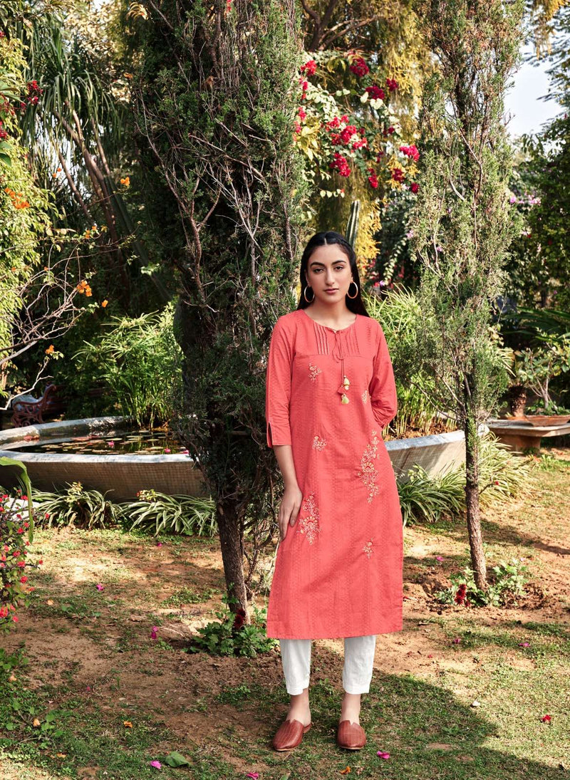 Tarz By Four Buttons Cotton Summer Special Kurti