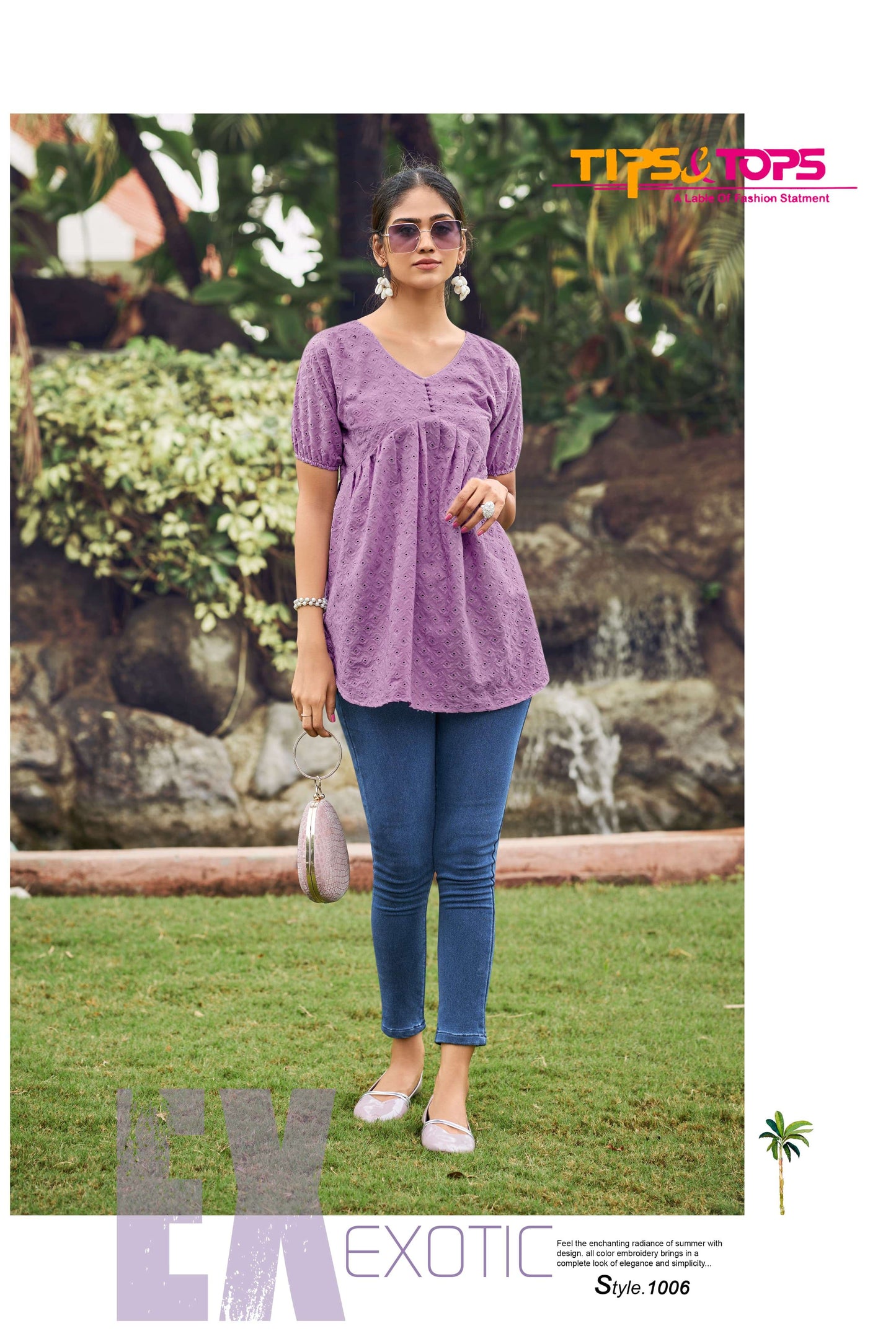 Tips And Tops Rainbow Cotton Fancy Trending Short Top Collection