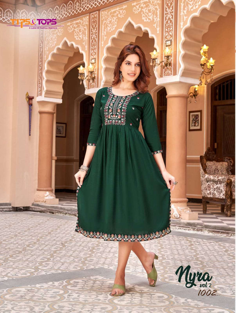 Tips & Tops Nyra Vol 2 Readymade Fancy Rayon Nayra Style Kurtis