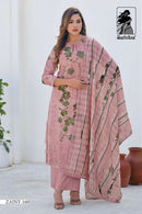 Sahiba Zainy Pure Linen Cotton Embroidered Handwork Salwar Kameez