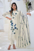 Sahiba Zainy Pure Linen Cotton Embroidered Handwork Salwar Kameez