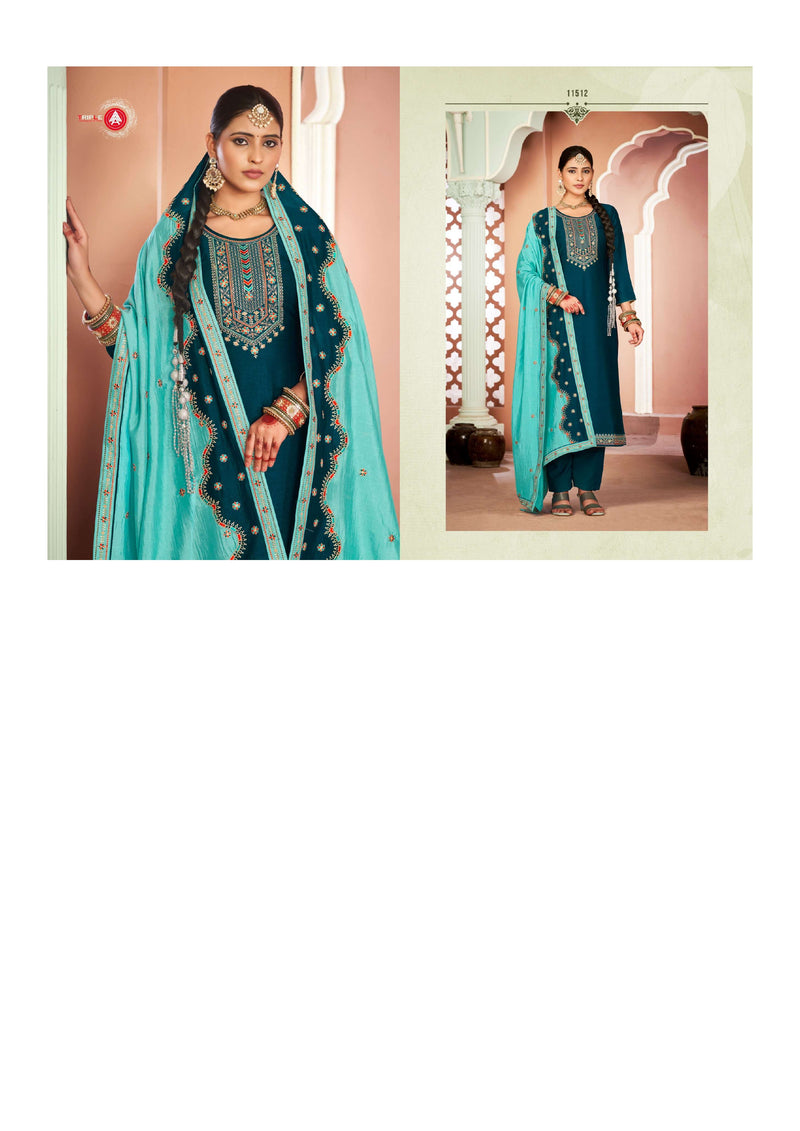 Triple Aaa Barbie Silk Party Wear Designer Salwar Kameez