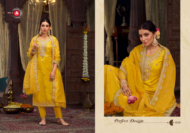 Triple Aaa Emily Silk Sequance Work Wedding Wear Salwar Suit Collection