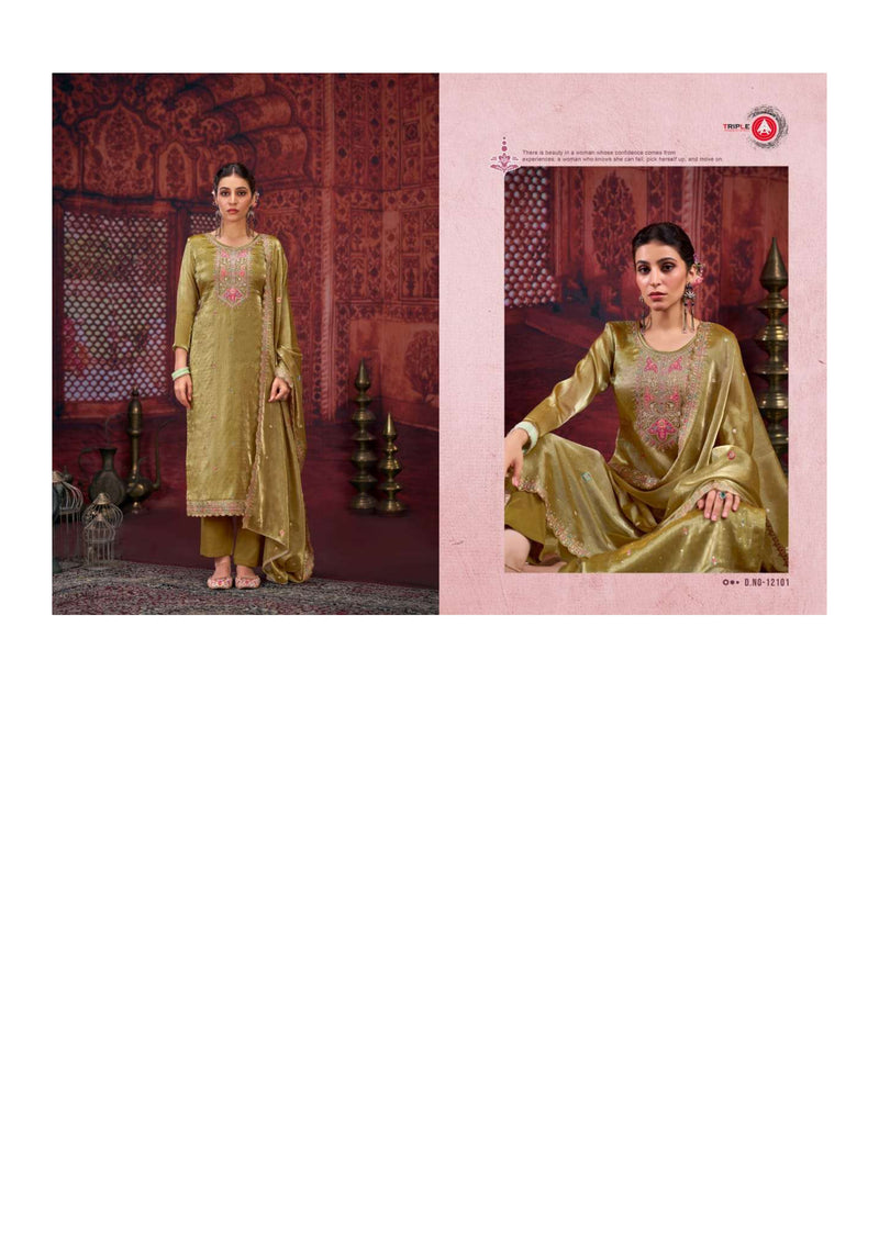 Triple Aaa Scarlet Silk Heavy Diamond Work Designer Salwar Suit