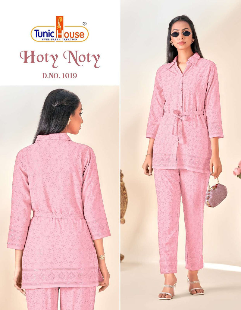 Tunic House Hoty Noty Rayon Fully Shiffly Sequince Work Heavy Co Ord Set Collection